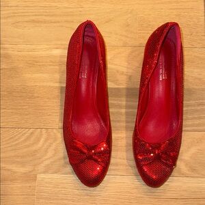 Red Sequin Women's Shoes NEW